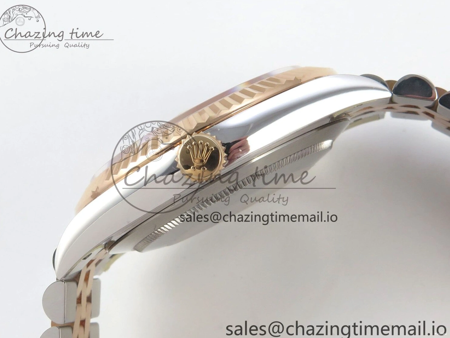 MiroTime 0202 DateJust 41 126331 SS RG ARF 1:1 Best Edition Brown Stick Dial on Jubilee Bracelet SH3235 (Weighted) TopPick 196